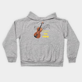 Music is my language Kids Hoodie